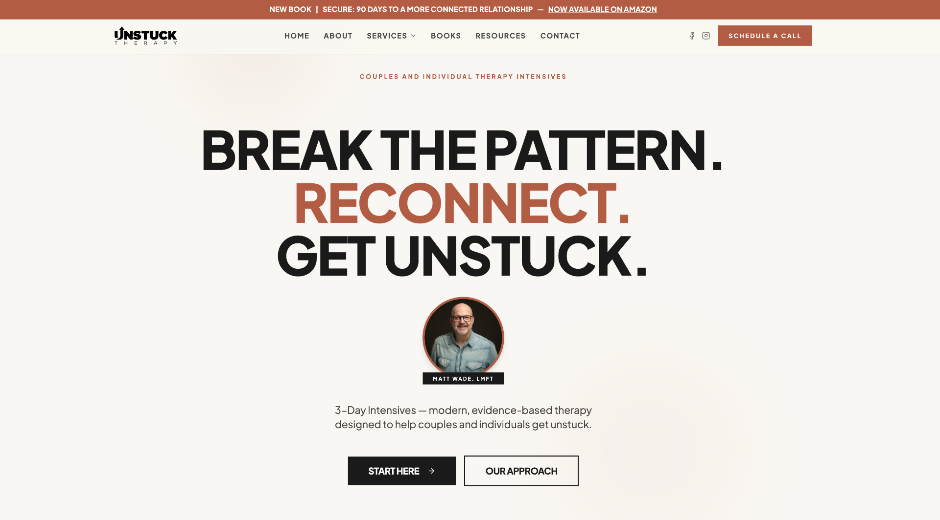 Unstuck Therapy website preview